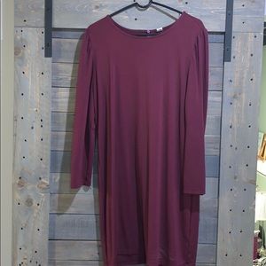 Maroon Form-Fitting Dress Old Navy